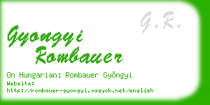 gyongyi rombauer business card